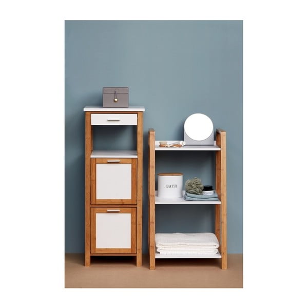 Cutie pentru baie cu capac Wenko Gara, alb-image-3