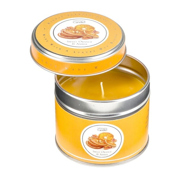 Lumânare parfumată în cutie Copenhagen Candles Sweet Orange & Amber, 32 ore