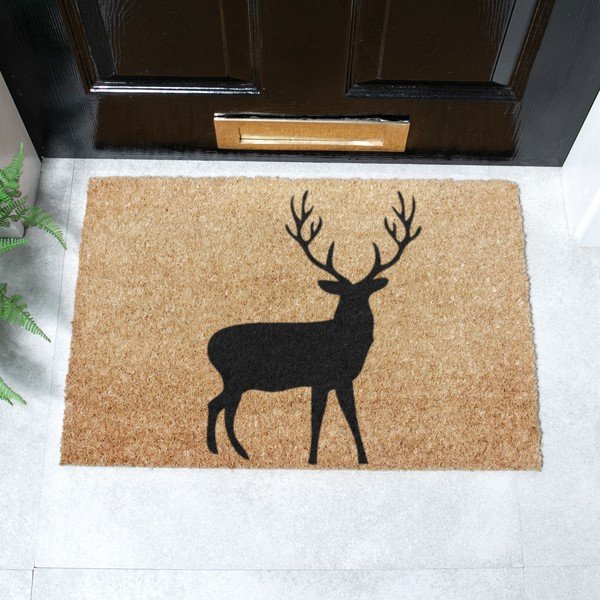 Covoraș de intrare din fibre de nucă de cocos 40x60 cm Stag – Artsy Doormats-image-2