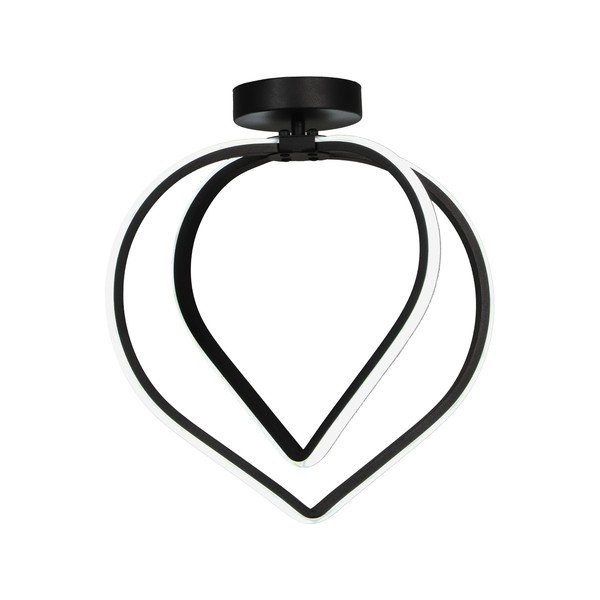 Plafonieră neagră LED din metal Pars – Squid Lighting