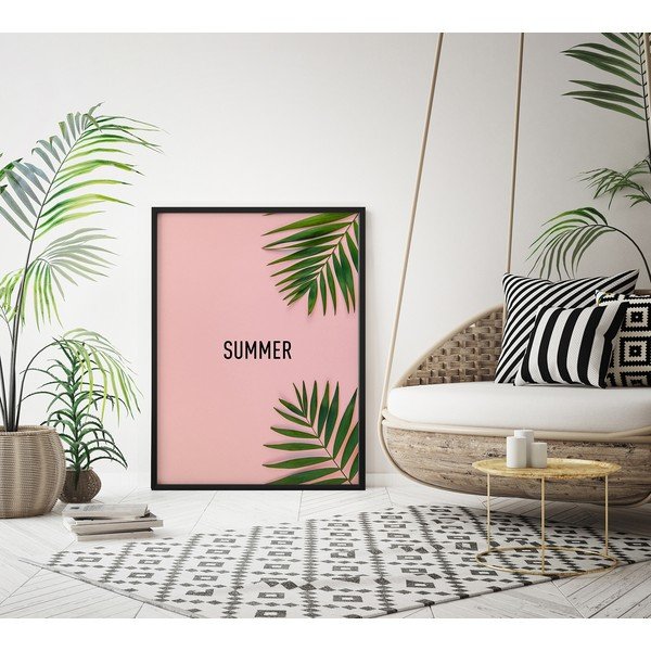 Poster cu ramă pentru perete PINK/SUMMER, 70 x 100 cm-image-2