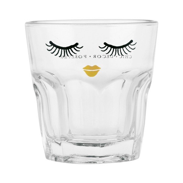 Pahar Miss Étoile Closed Eyes Gold Lips, 9 cm