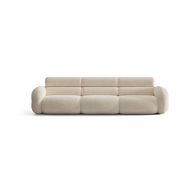 Canapea crem cu tapițerie din chenille 305 cm Neo – Micadoni -image-1