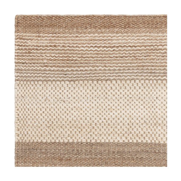 Covor alb/bej reversibil/țesut manual din iută 120x170 cm Cedar – Asiatic Carpets-image-3