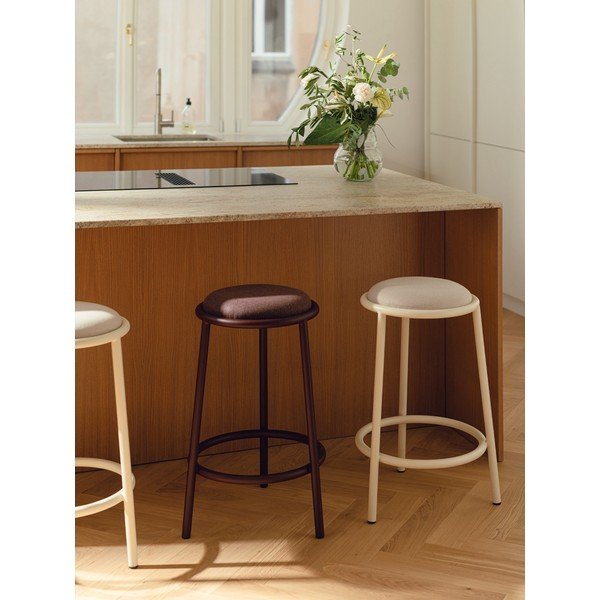 Scaun de bar burgundy din metal (înălțime șezut 68 cm) Hogo – noo.ma-image-2