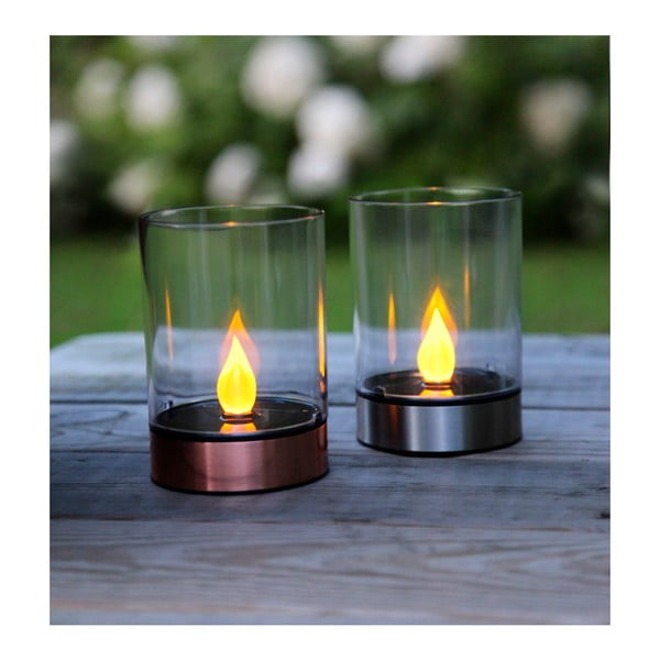 Corp de iluminat pentru grădină Solar Energy Garden Light Candle Steel-image-2