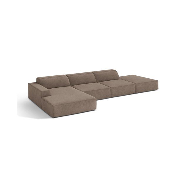 Colțar modular bej (cu colț pe partea stângă/cu șezlong) Jodie – Micadoni -image-1
