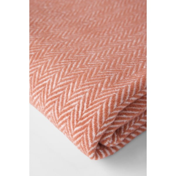 Pled din amestec de bumbac Euromant Skyline, 140 x 180 cm, roșu teracotă-image-1