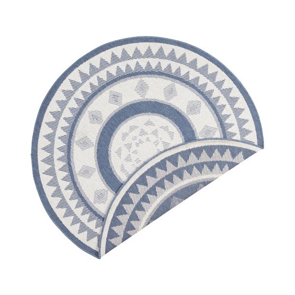 Covor adecvat pentru exterior NORTHRUGS Jamaica, ⌀ 200 cm, albastru-crem-image-4