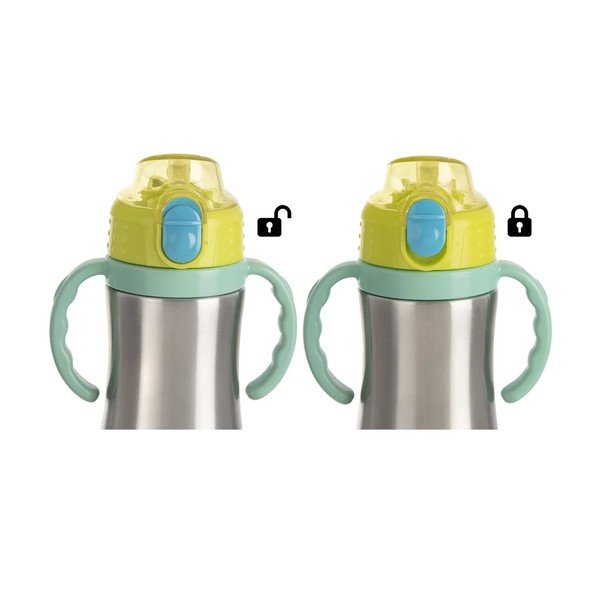 Sticlă pentru copii verde din oțel inoxidabil 330 ml – Orion-image-2
