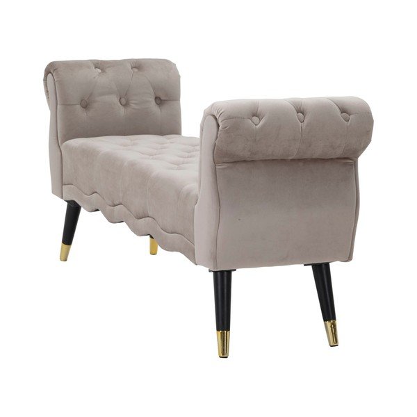 Bancă taupe cu tapițerie din catifea Paris – Mauro Ferretti-image-4