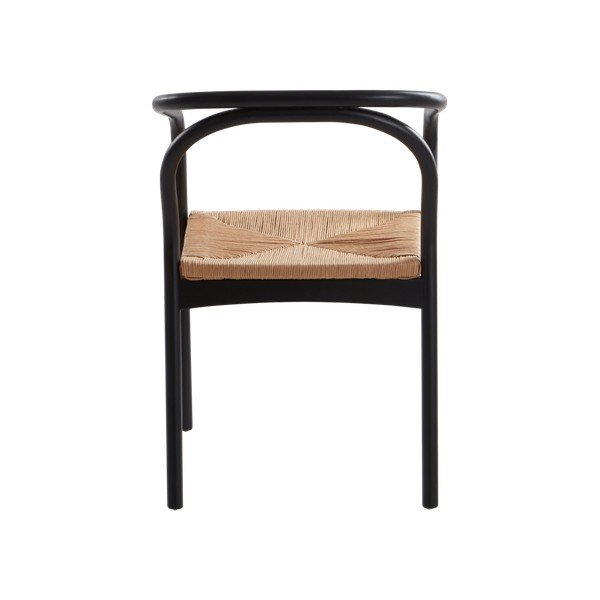 Scaun de dining negru cu cotiere din lemn de stejar Lidingö – Jotex-image-2