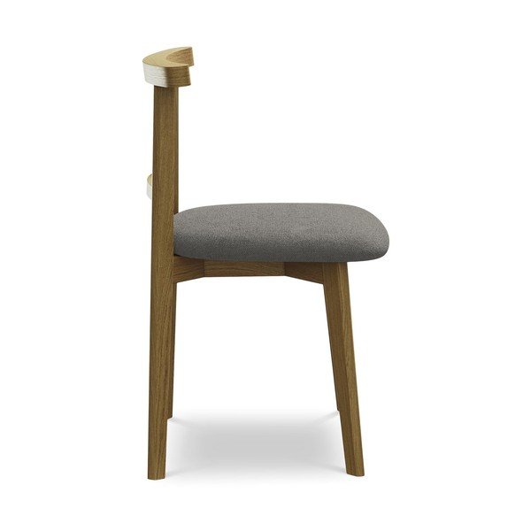 Scaun de dining gri din lemn masiv Ohelo – Makamii-image-2