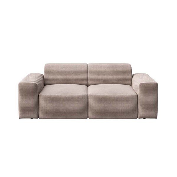 Canapea bej cu tapițerie din catifea reiată  205 cm Villet – Rodier