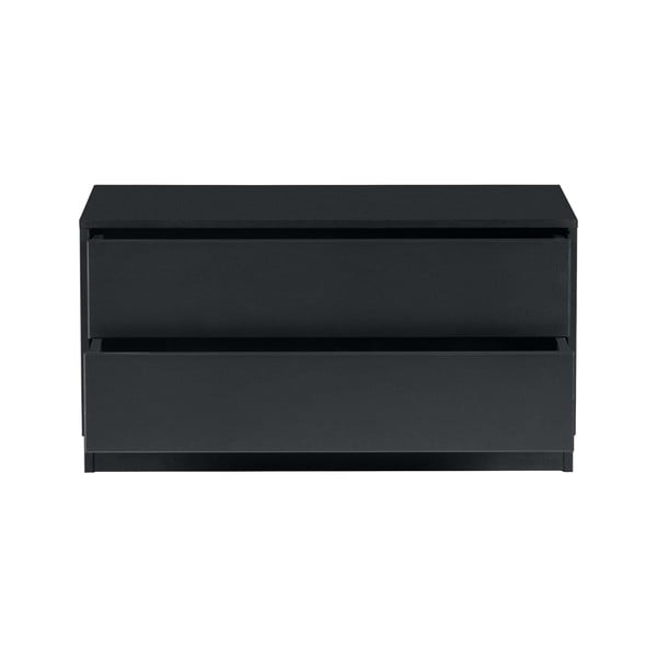 Masă TV modulară neagră din lemn masiv de pin 75x40 cm Finca – WOOOD-image-3