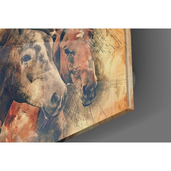 Tablou din sticlă Insigne Horses-image-2