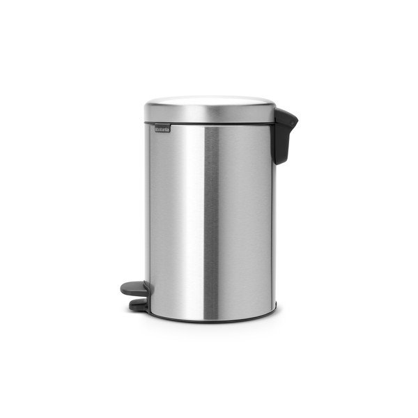 Coș de gunoi argintiu mat cu pedală din oțel 12 l NewIcon – Brabantia-image-1