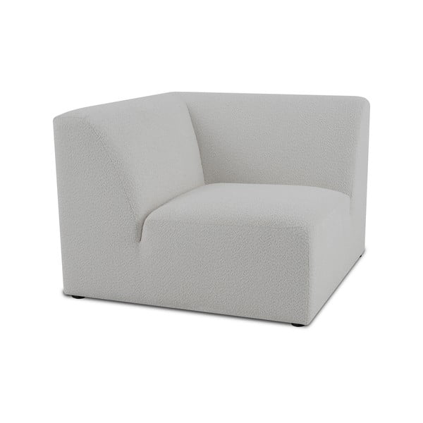 Modul pentru canapea alb cu tapițerie din stofă bouclé (cu colț variabil) Roxy – Scandic-image-2