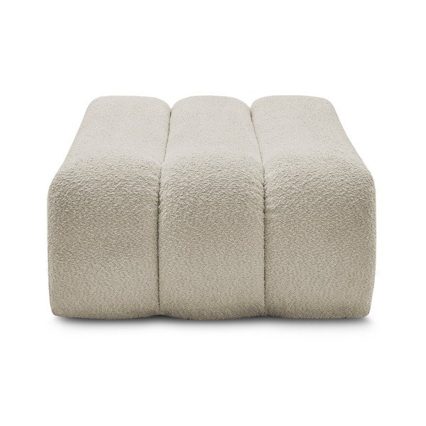 Taburet bej cu tapițerie din țesătură bouclé Azra – Bobochic Paris-image-4