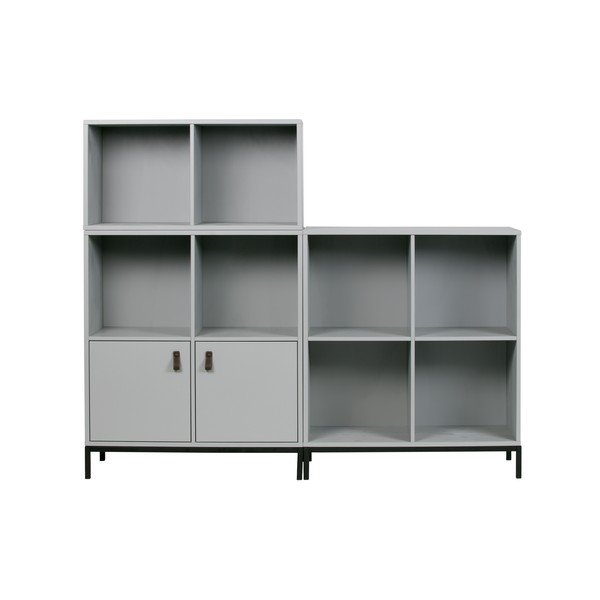 Bibliotecă modulară gri din lemn de pin 81x81 cm Vt – vtwonen-image-2
