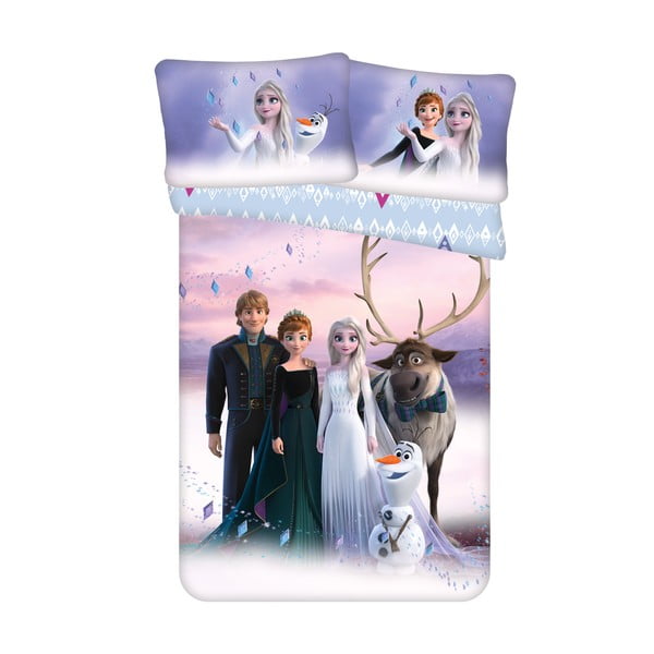 Lenjerie de pat din bumbac pentru copii pentru pătuț 100x135 cm Frozen 2 – Jerry Fabrics