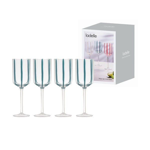 Set de pahare 4 buc. de vin 350 ml Stripe – Ladelle-image-2