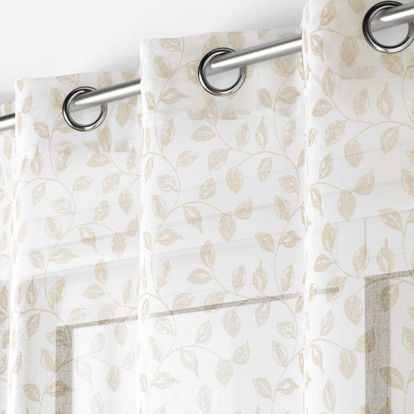 Perdea bej 137x280 cm Farandole – douceur d'intérieur-image-1