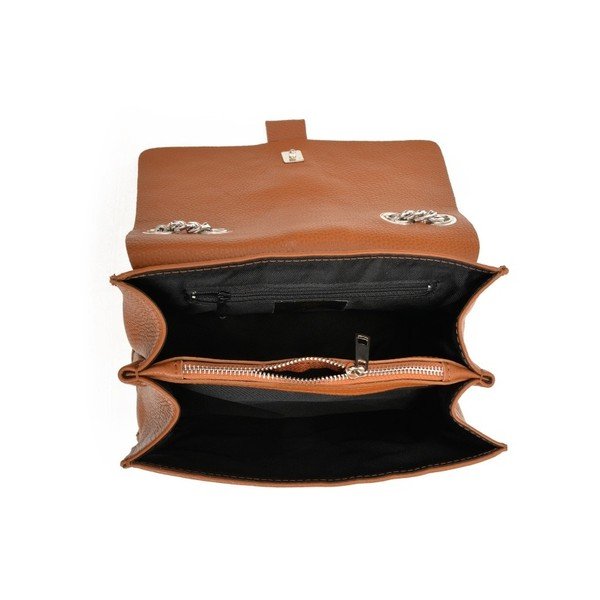 Rucsac din piele Roberta M Vanessa, maro coniac-image-1