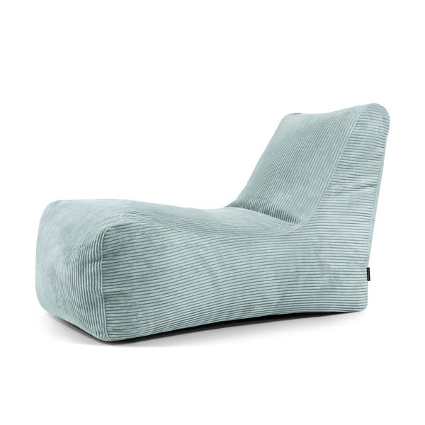 Fotoliu bean bag verde mentă cu tapițerie din catifea reiată Lounge – SLOWDOWN