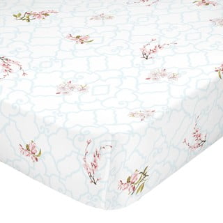 Cearceaf din bumbac Happy Friday Basic Sakura, 160 x 200 cm