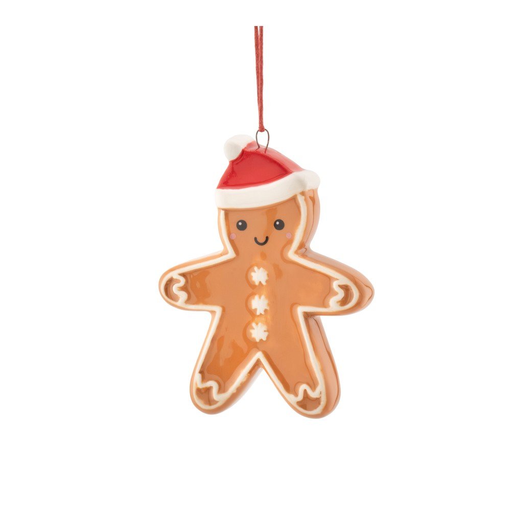 Ornament de Crăciun din ceramică 6 cm Gingerbread – Sass & Belle