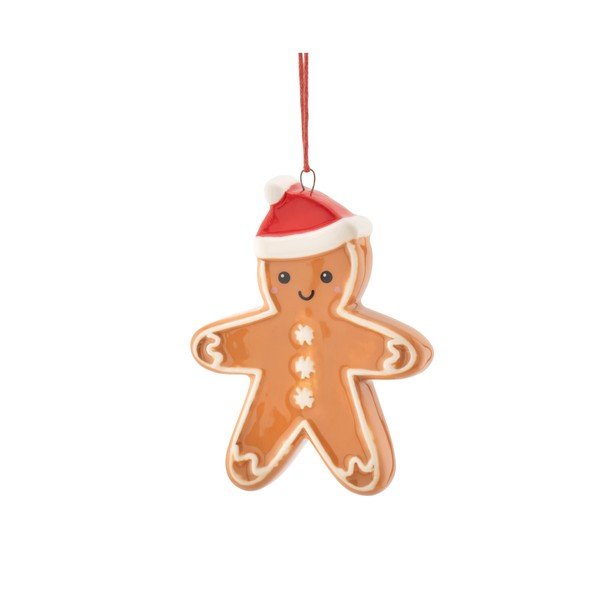 Ornament de Crăciun din ceramică 6 cm Gingerbread – Sass & Belle