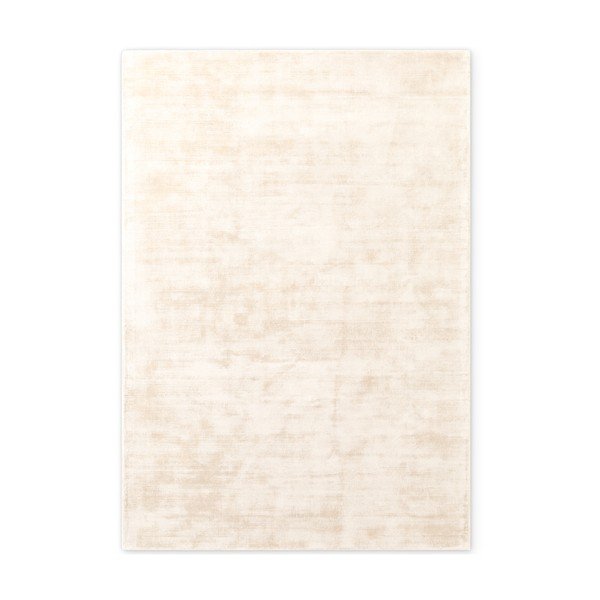 Covor fildeș țesut manual din viscoză 80x150 cm Noemi – Vikosa