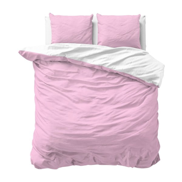 Lenjerie de pat din micropercal Zensation Twin Face, 200 x 220 cm, roz