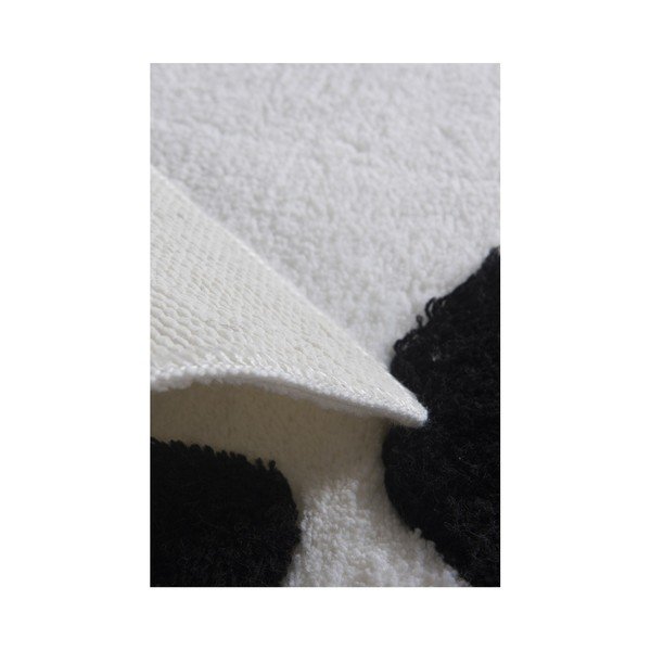 Covor baie Crasso Panda, 100 x 60 cm, negru - alb-image-2