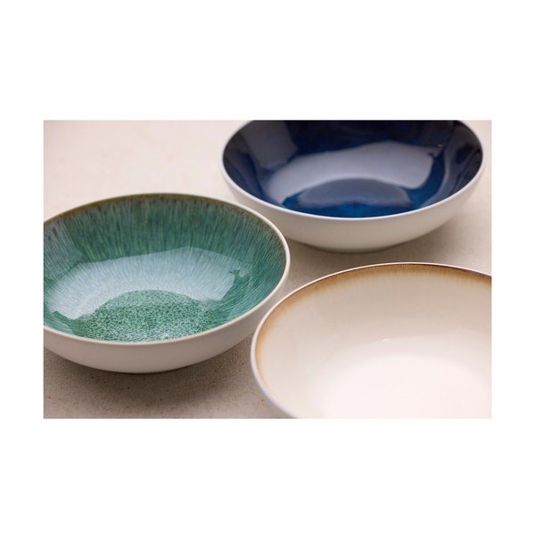 Bol alb/verde din gresie 900 ml Gastro White/Green – Bitz-image-4