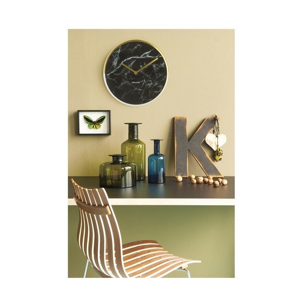 Ceas de perete Karlsson Marble Delight, negru-image-2
