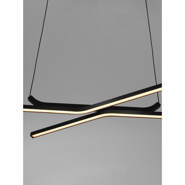 Lustră negru-mat LED cu intensitate reglabilă din aluminiu Akro – Nova Luce-image-2