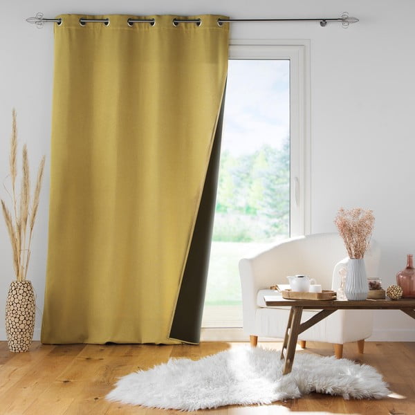 Draperie galbenă antifonică 140x260 cm Jupiter – douceur d'intérieur-image-3
