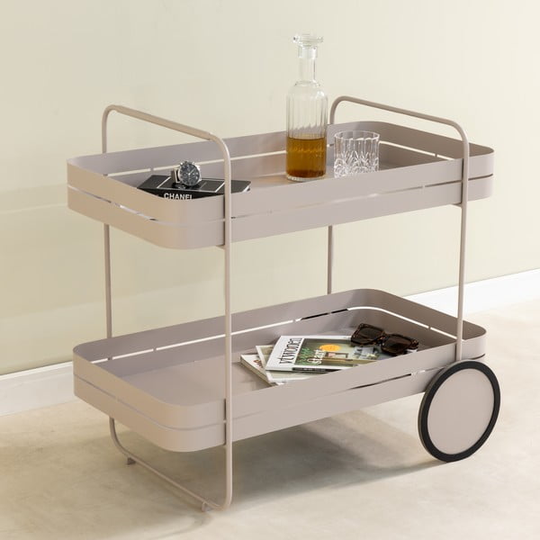 Măsuță de servire cu roți din metal 74x42 cm Gin & Trolley – Spinder Design-image-1