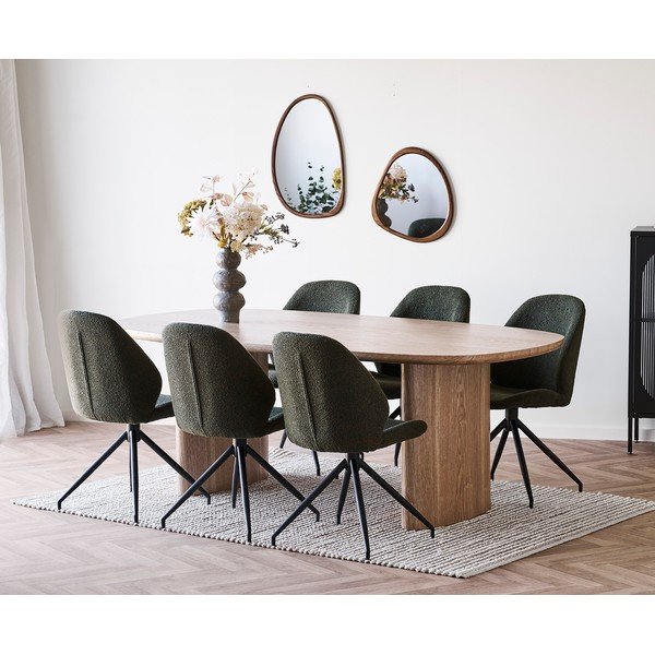 Masă de dining cu aspect de lemn de frasin 110x210 cm Serra – House Nordic-image-3