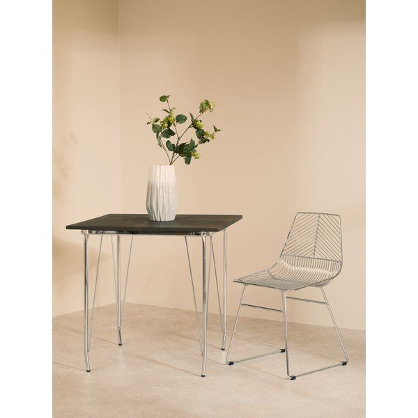 Scaun de dining argintiu din metal District – Premier Housewares-image-3