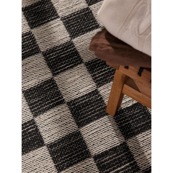 Covor tip traversă negru/crem țesut manual din amestec de iută 80x200 cm Rex – Hanse Home-image-2