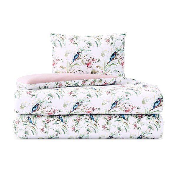 Lenjerie de pat single din bumbac AmeliaHome Averi Kingfisher, 155 x 220 cm-image-3