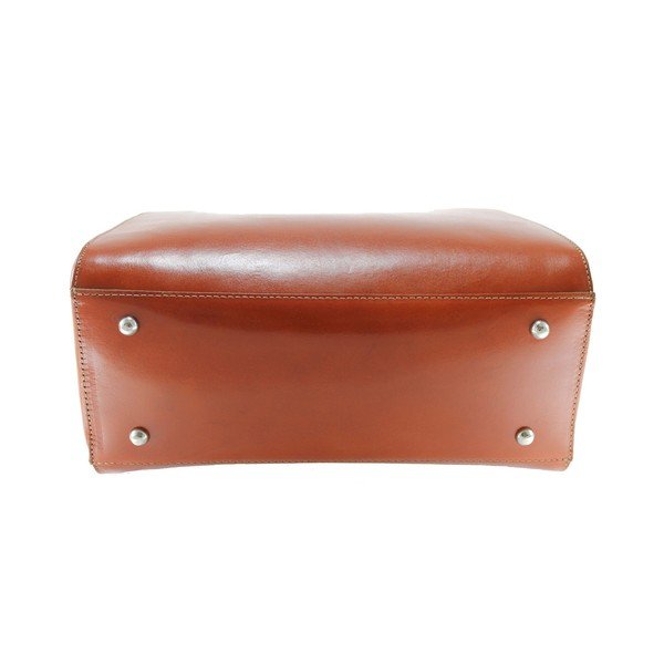 Geantă din piele Chicca Borse Ginger, caramel-image-4