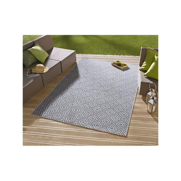 Covor de exterior NORTHRUGS Karo, 160 x 230 cm, albastru-image-2