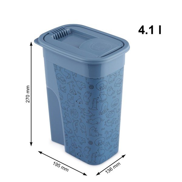 Cutie de granule pentru animale albastru 4,1 l Flo - Rotho-image-3