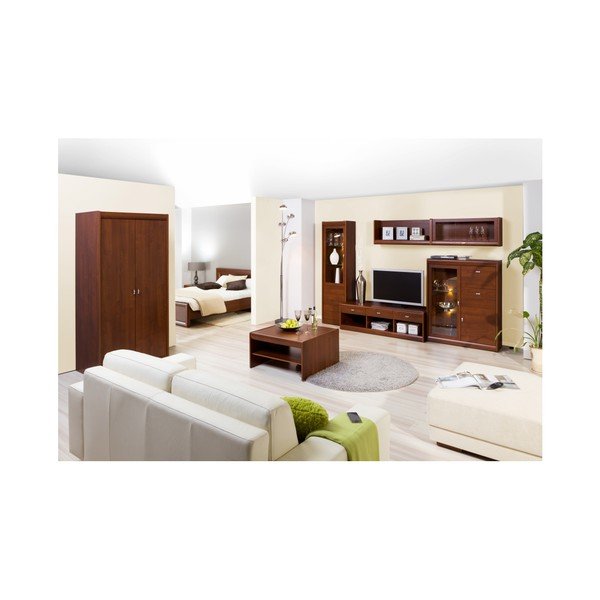 Șifonier cu două uși Szynaka Meble Dover, decor cireș-image-1