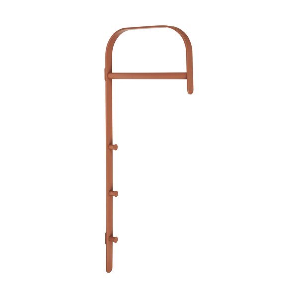 Suport pentru haine maro coniac pentru perete din metal 30x80x3 cm Gresto – House Nordic