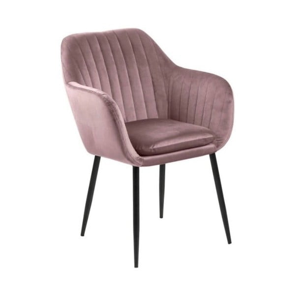 Scaun de dining cu bază metalică Bonami Essentials Emilia, roz
